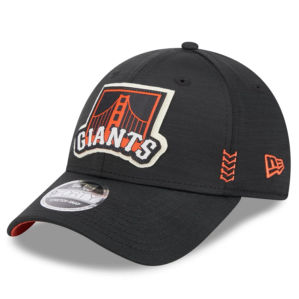 Casquette réglable noire San Francisco Giants 2024 Clubhouse 9FORTY New Era pour hommes