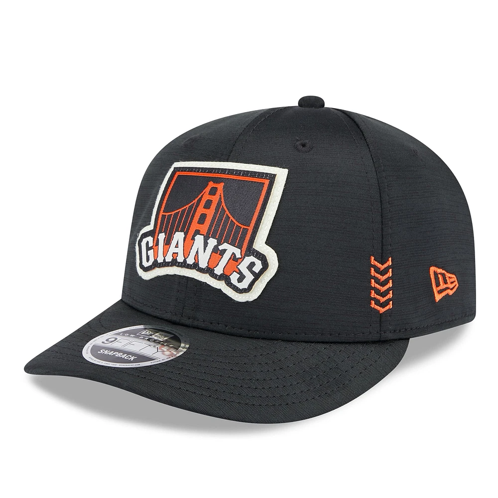 Casquette Snapback 9FIFTY Low Profile 2024 Clubhouse New Era pour hommes, noire, San Francisco Giants