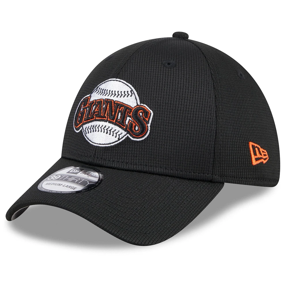 Men's New Era  Black San Francisco Giants 2025 Batting Practice 39THIRTY Flex Hat