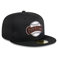 Men's New Era Black San Francisco Giants 2025 Batting Practice 59FIFTY Fitted Hat