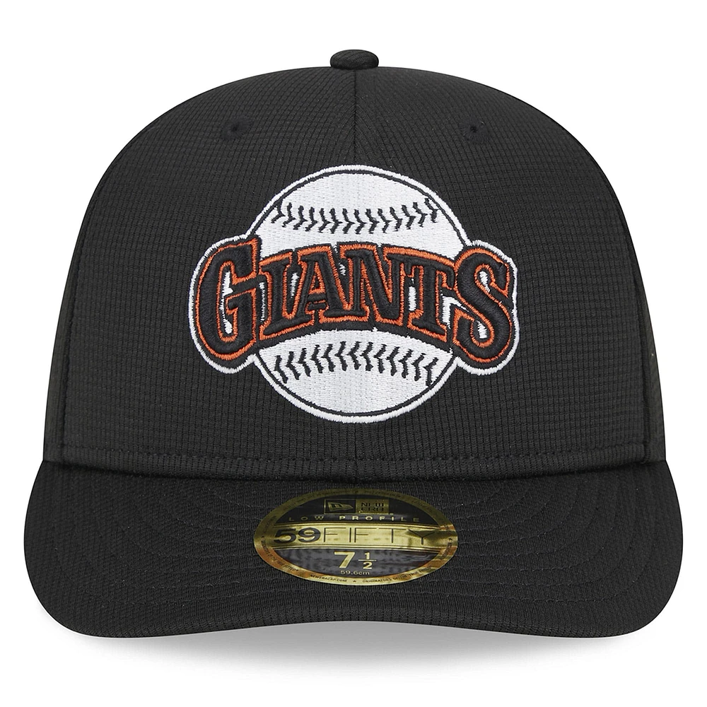 Men's New Era  Black San Francisco Giants 2025 Batting Practice Low Profile 59FIFTY Fitted Hat