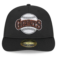 Men's New Era  Black San Francisco Giants 2025 Batting Practice Low Profile 59FIFTY Fitted Hat