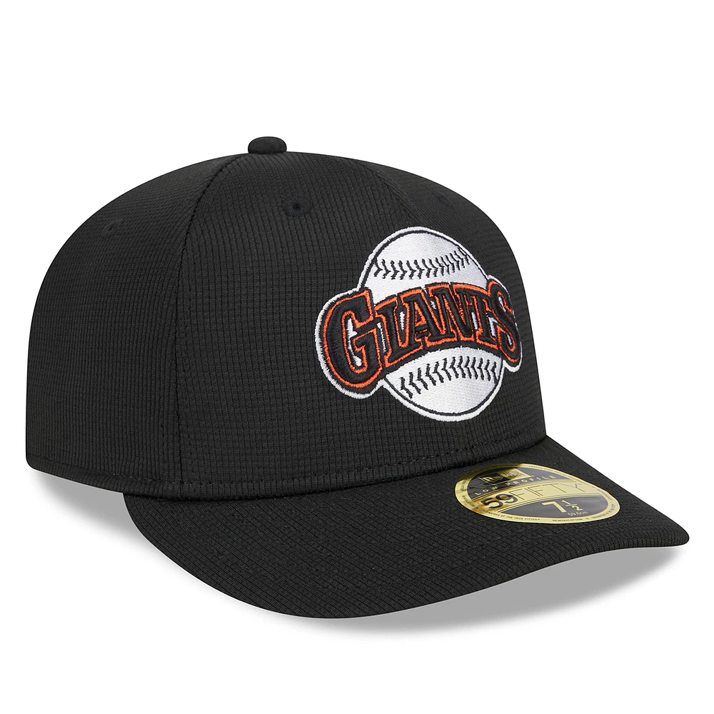 Men's New Era  Black San Francisco Giants 2025 Batting Practice Low Profile 59FIFTY Fitted Hat