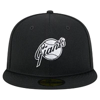 Casquette ajustée New Era San Francisco Giants 2025 Clubhouse 59FIFTY noire pour homme