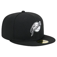 Casquette ajustée New Era San Francisco Giants 2025 Clubhouse 59FIFTY noire pour homme