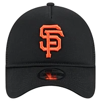 Men's New Era Black San Francisco Giants 9FORTY A-Frame Trucker Adjustable Hat