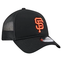 Men's New Era Black San Francisco Giants 9FORTY A-Frame Trucker Adjustable Hat