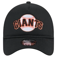 Casquette ajustable A-Frame Trucker 9FORTY San Francisco Giants de New Era pour homme noire