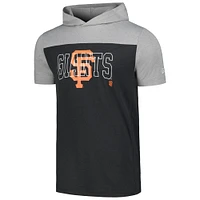 Men's New Era Black San Francisco Giants Active Brushed Hoodie T-Shirt