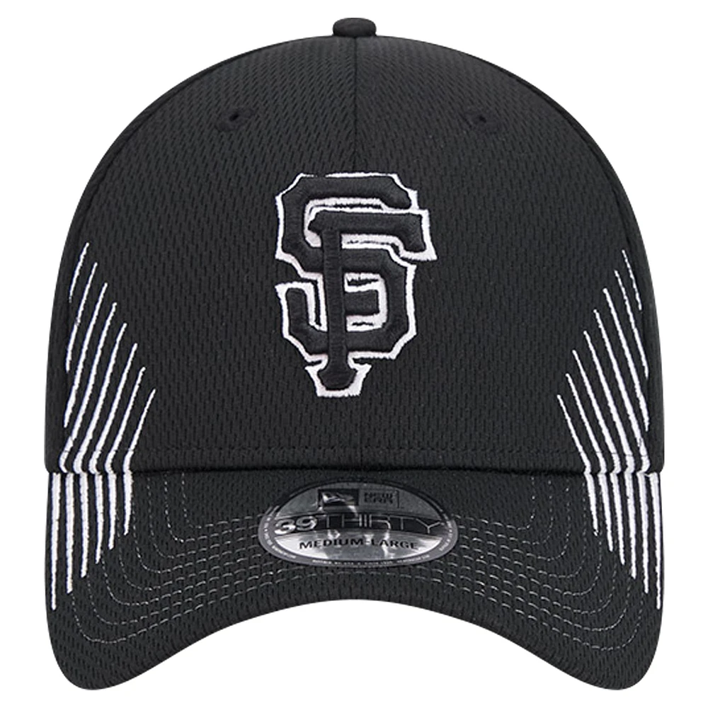 Men's New Era Black San Francisco Giants Active Dash Mark 39THIRTY Flex Hat