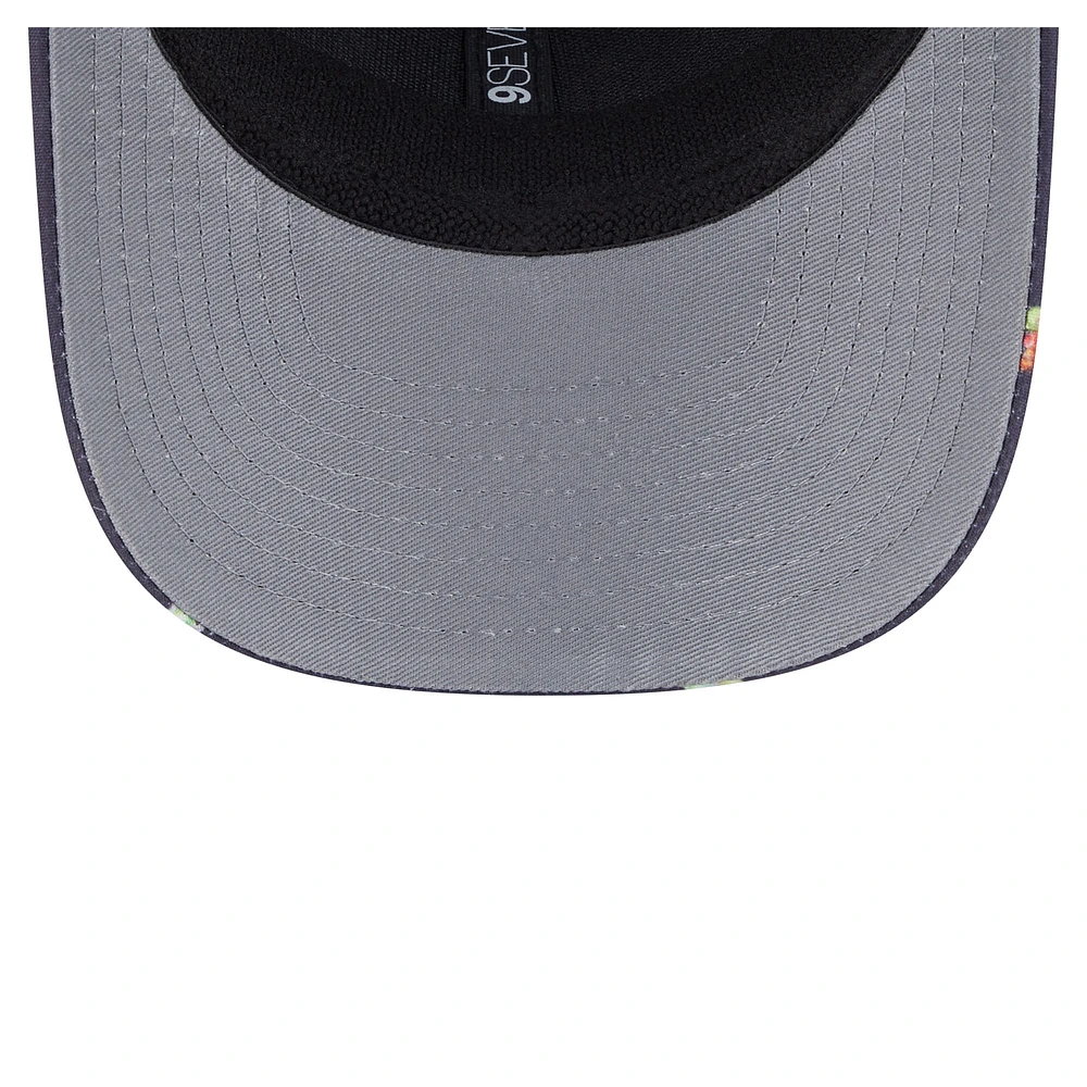 Men's New Era Black San Francisco Giants Adventure Drinks Pattern 9SEVENTY Stretch-Snap Hat
