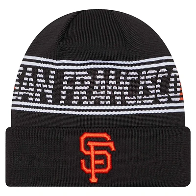 Bonnet en tricot à revers noir pour homme de la collection Authentic des Giants de San Francisco de New Era