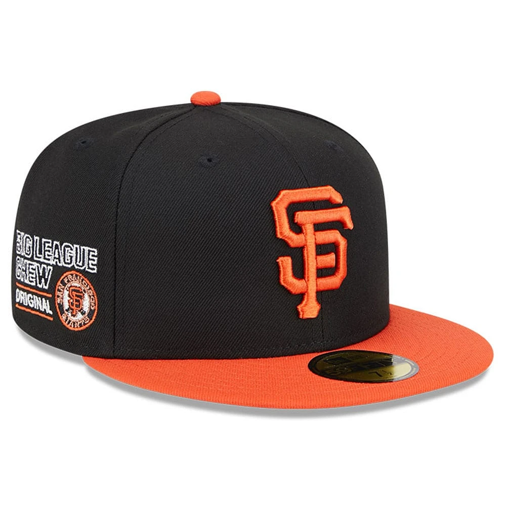 Casquette ajustée 59FIFTY New Era pour hommes des Giants de San Francisco Big League Chew Team, noire