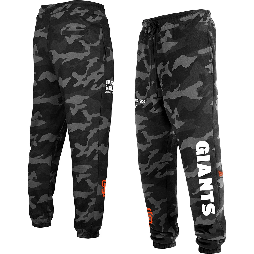 Men's New Era Black San Francisco Giants Camo Jogger Pants