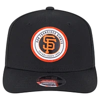 Men's New Era Black San Francisco Giants Circle Patch 9SEVENTY Stretch-Snap Hat