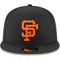 Casquette ajustée 59FIFTY en laine noire de la collection Cooperstown des Giants San Francisco New Era pour homme