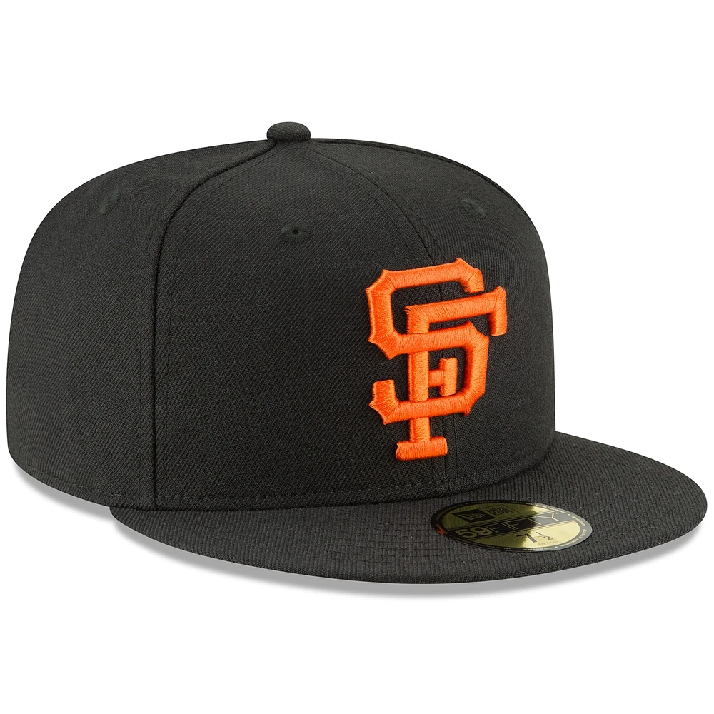 Casquette ajustée 59FIFTY en laine noire de la collection Cooperstown des Giants San Francisco New Era pour homme