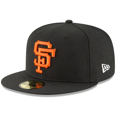 Casquette ajustée 59FIFTY en laine noire de la collection Cooperstown des Giants San Francisco New Era pour homme