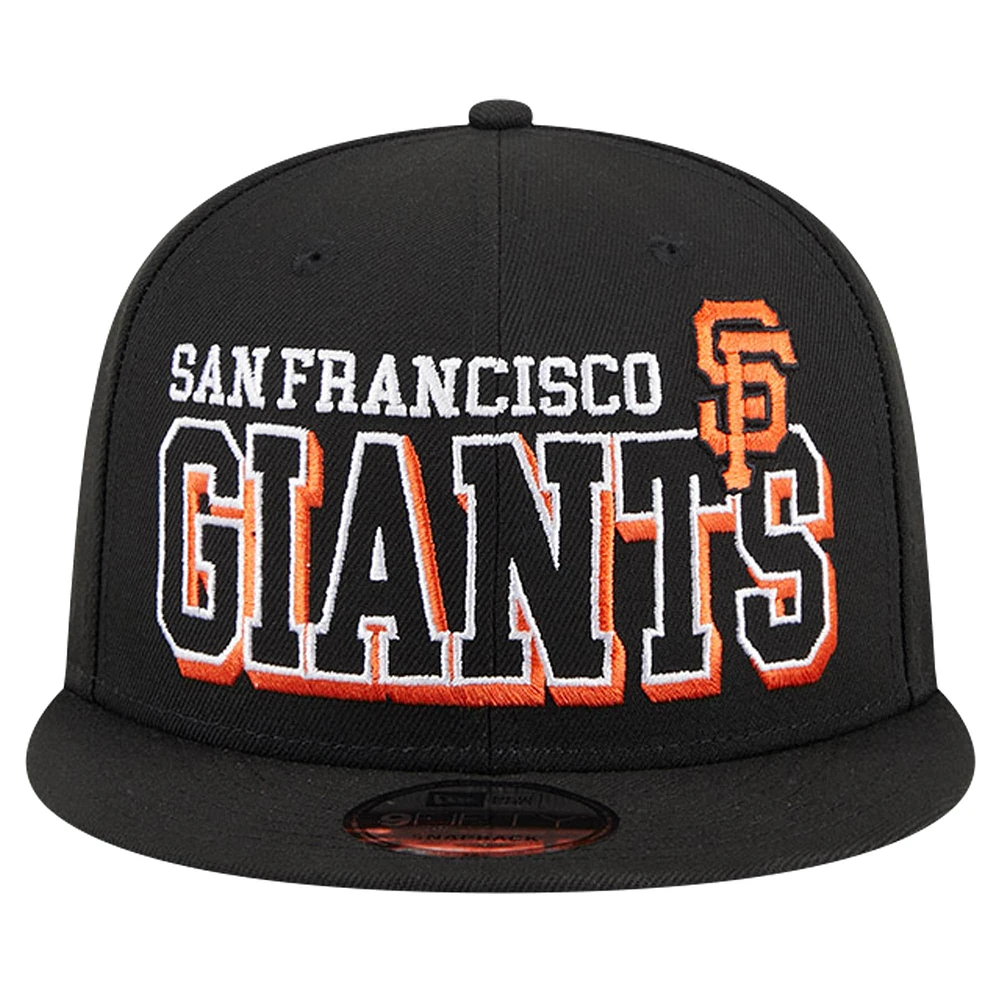 Casquette Snapback 9FIFTY noire Game Day Bold des Giants de San Francisco New Era pour hommes