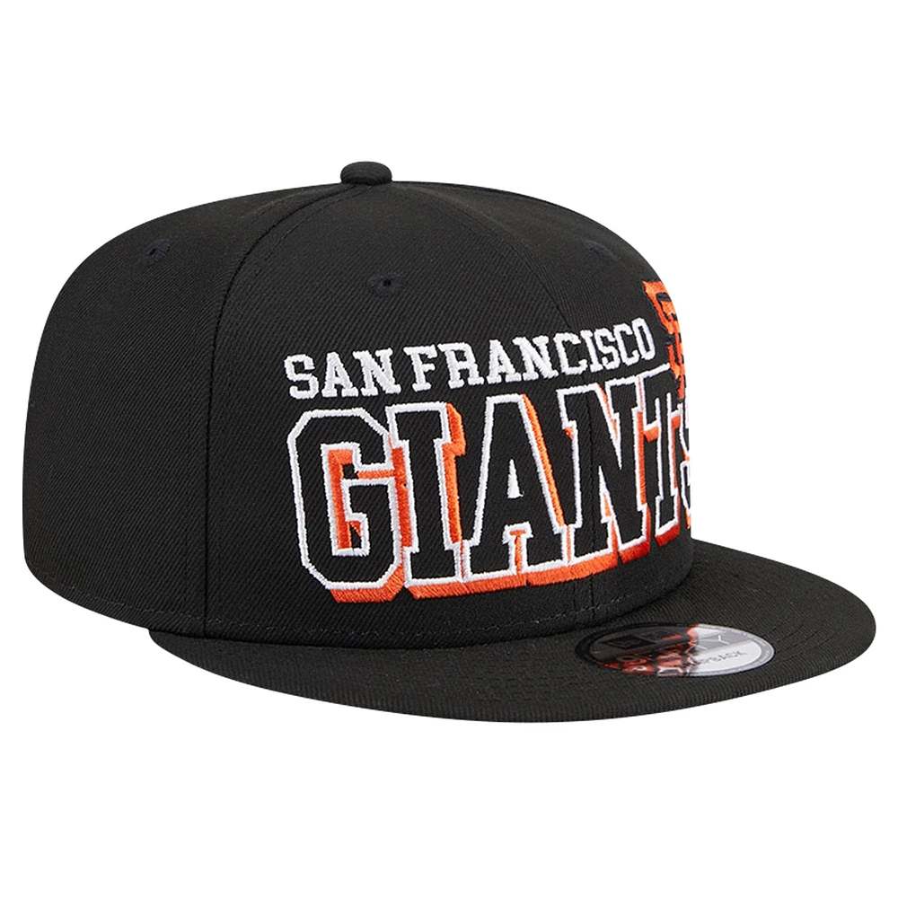 Casquette Snapback 9FIFTY noire Game Day Bold des Giants de San Francisco New Era pour hommes