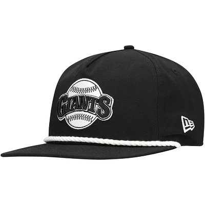 Casquette Snapback de golfeur New Era noire des Giants de San Francisco pour hommes