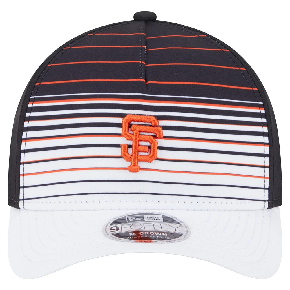 Men's New Era  Black San Francisco Giants Gradient 9FORTY M-Crown Adjustable Hat