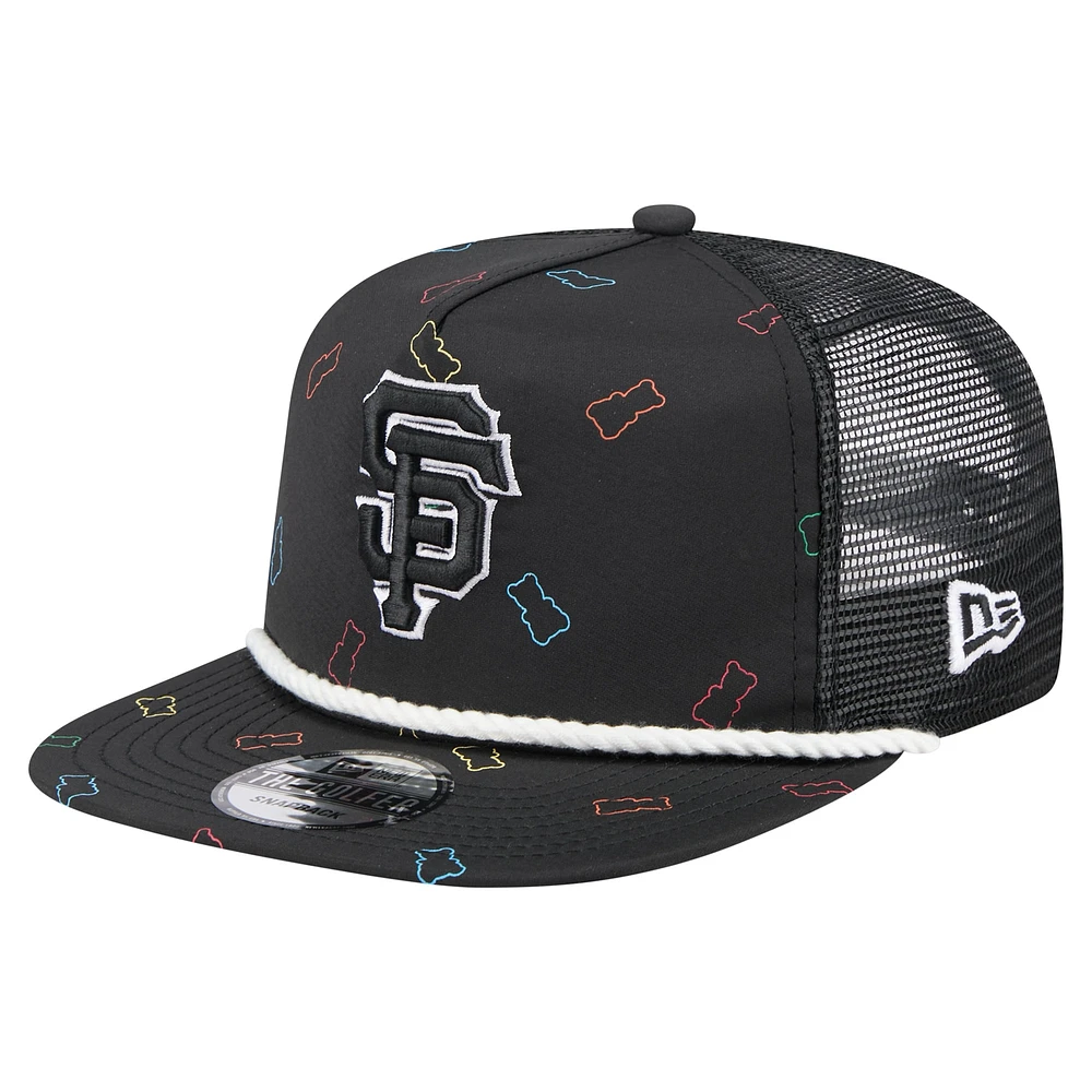 Men's New Era Black San Francisco Giants Gummy Golfer Trucker Adjustable Hat