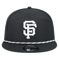 Men's New Era  Black San Francisco Giants Laser Cut 9FIFTY Snapback Hat