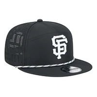 Men's New Era  Black San Francisco Giants Laser Cut 9FIFTY Snapback Hat