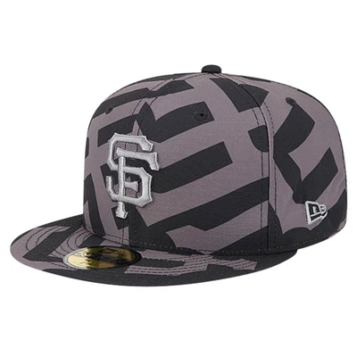 Casquette ajustée 59FIFTY noire avec logo Fracture des Giants de San Francisco pour hommes New Era