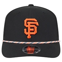 Men's New Era Black San Francisco Giants Multi-Rope 9SEVENTY Stretch-Snap Hat