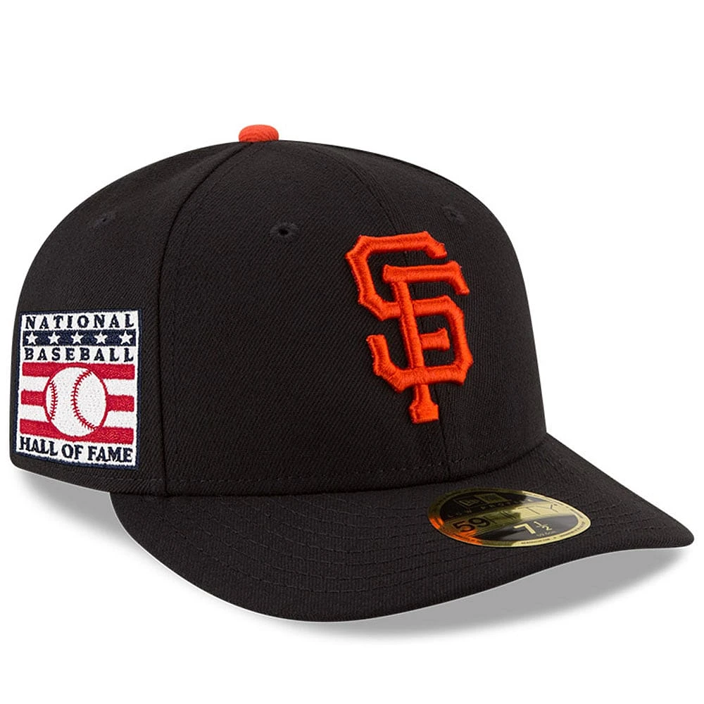 Casquette ajustée 59FIFTY à profil bas du Temple de la renommée baseball national des Giants San Francisco New Era pour hommes, noire