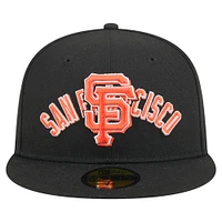 Men's New Era Black San Francisco Giants Overlap 59FIFTY Fitted Hat