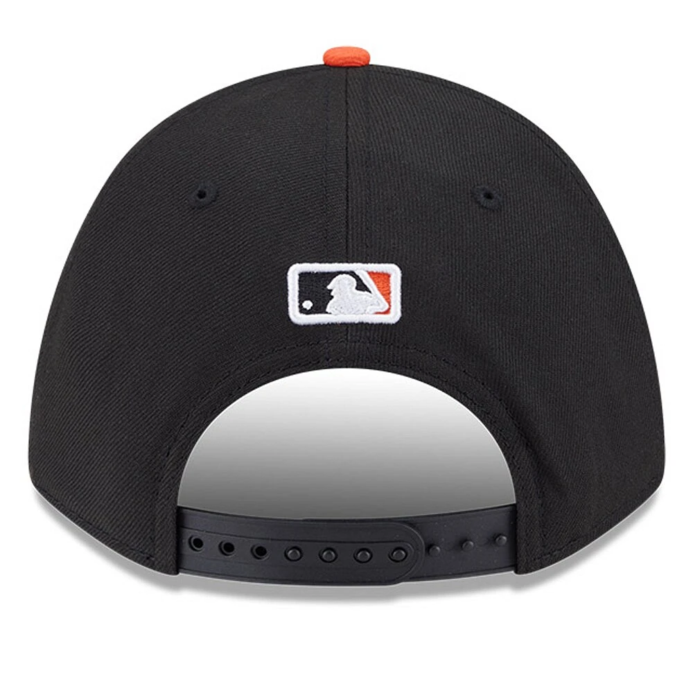 Men's New Era  Black San Francisco Giants Player Replica 9FORTY Adjustable Hat