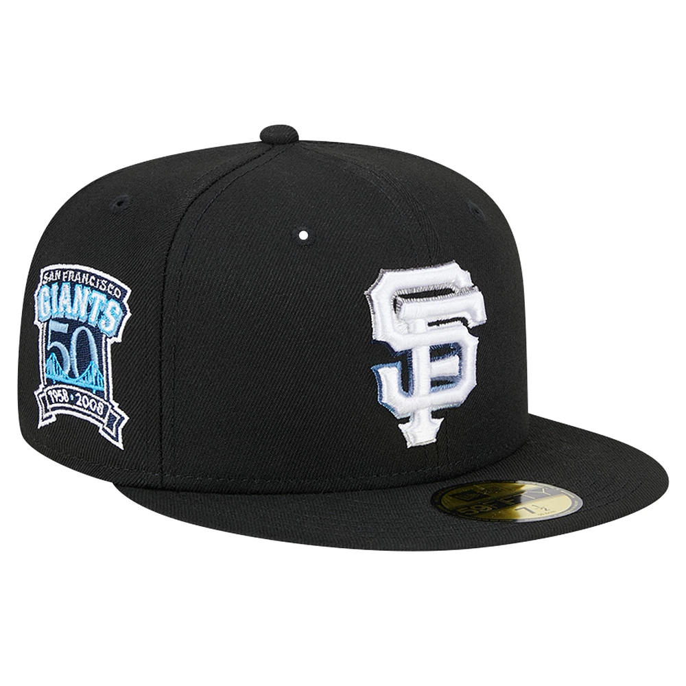 Men's New Era Black San Francisco Giants  Raceway 59FIFTY Fitted Hat