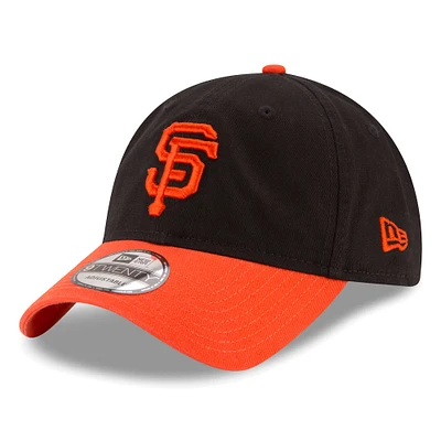 Casquette ajustable noire New Era pour hommes des Giants de San Francisco Replica Core Classic 9TWENTY