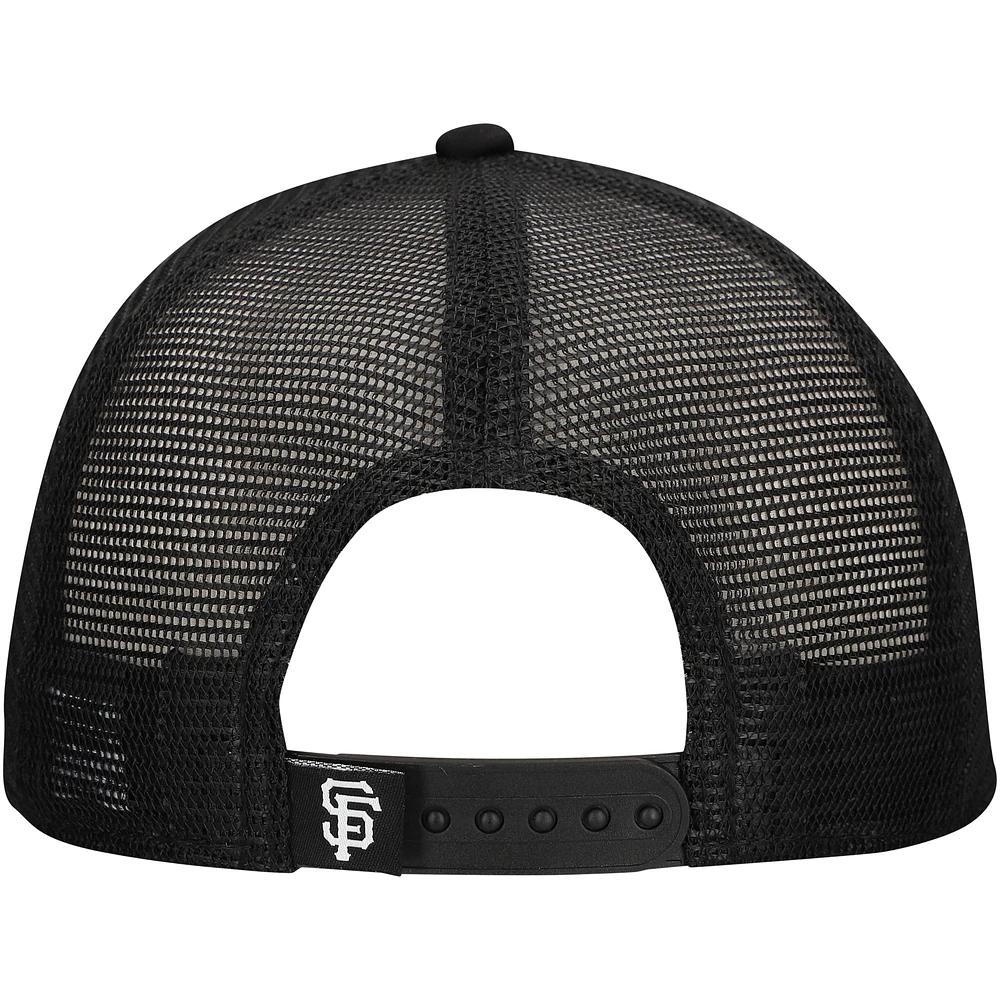 Casquette ajustable New Era San Francisco Giants Retro Bold A-Frame Trucker 9FORTY noire pour homme