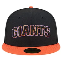 Men's New Era Black San Francisco Giants  Retro Spring Training 59FIFTY Fitted Hat