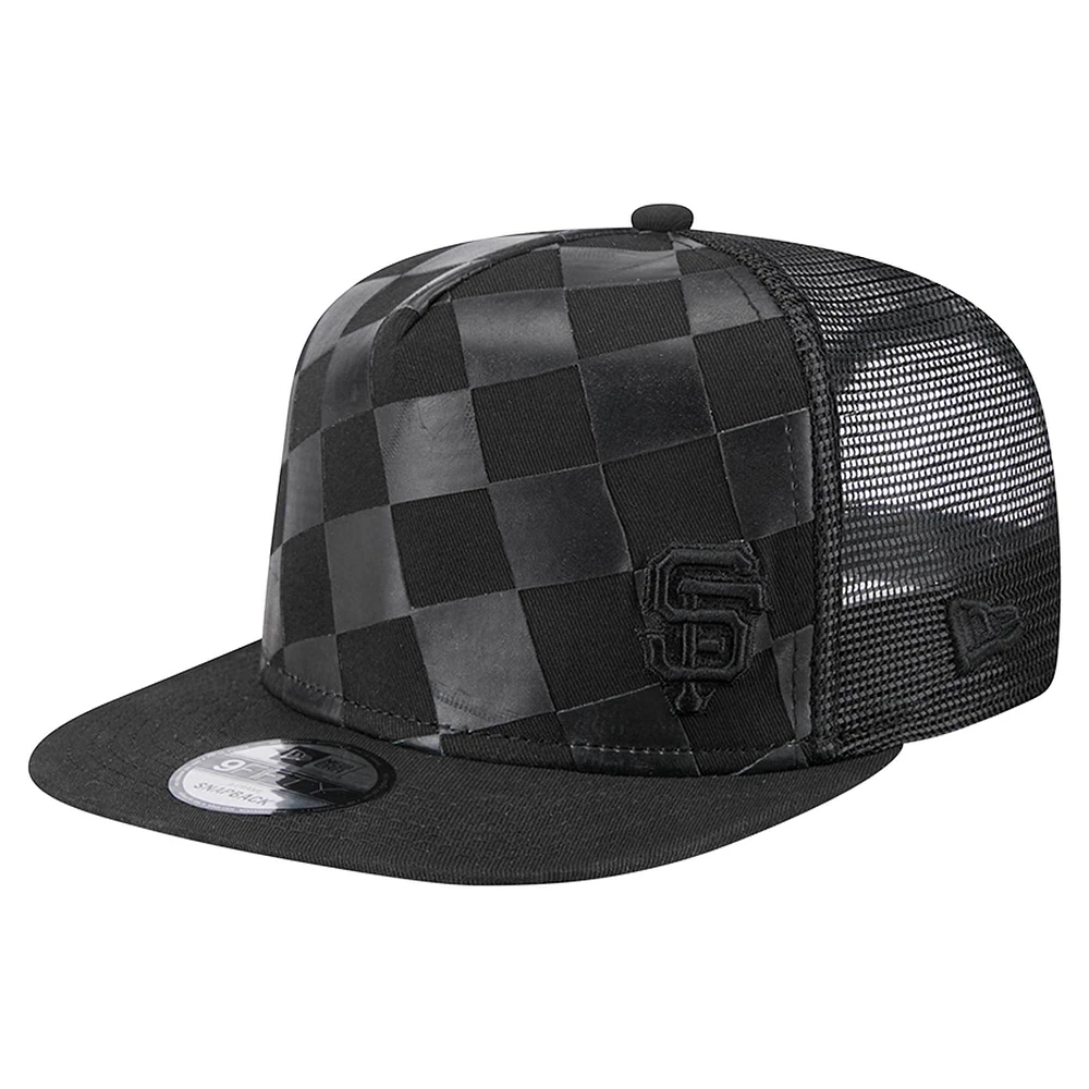 Casquette Snapback A-Frame Trucker Score Check 9FIFTY San Francisco Giants de New Era pour homme noire