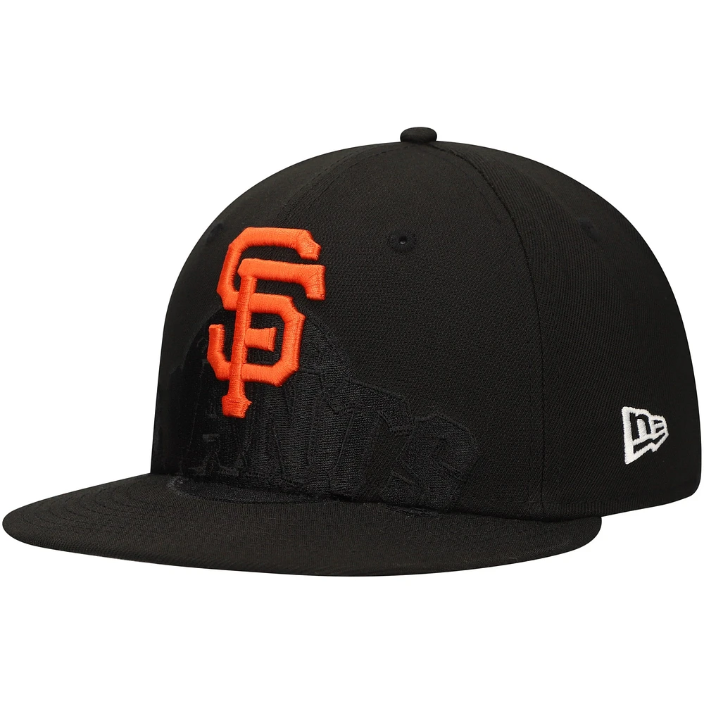 Casquette ajustée 59FIFTY noire avec logo ombre des San Francisco Giants New Era pour hommes