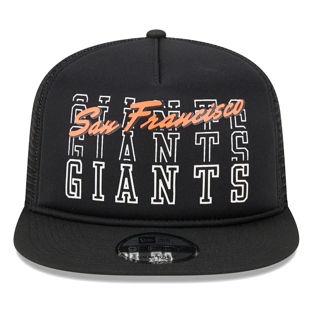 Casquette Snapback 9FIFTY Snapback Trucker 9FIFTY des San Francisco Giants Street Team noire New Era pour homme