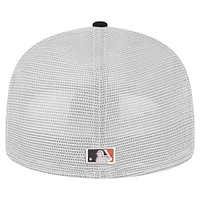 Men's New Era Black San Francisco Giants Team Color 59FIFTY Trucker Fitted Hat