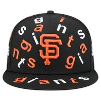 Men's New Era Black San Francisco Giants Team Confetti 59FIFTY Fitted Hat