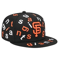 Men's New Era Black San Francisco Giants Team Confetti 59FIFTY Fitted Hat