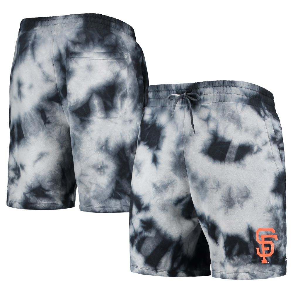 Men's New Era Black San Francisco Giants Team Dye Shorts