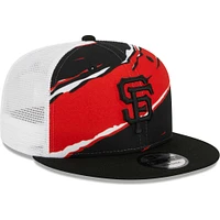 Men's New Era Black San Francisco Giants Tear Trucker 9FIFTY Snapback Hat