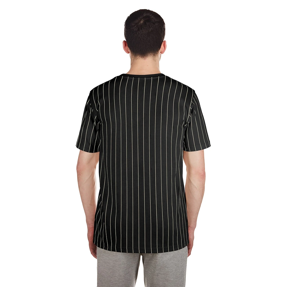 Men's New Era Black San Francisco Giants Throwback Pinstripe T-Shirt