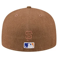 Men's New Era  Brown San Francisco Giants Logo Scribble 59FIFTY Fitted Hat