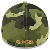 Men's New Era Camo San Francisco Giants 2022 Armed Forces Day 39THIRTY Flex Hat