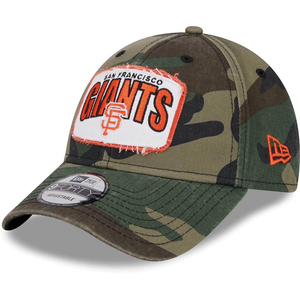 Casquette réglable New Era camouflage San Francisco Giants Gameday 9FORTY pour hommes